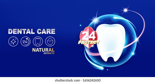 Dental Care Tooth Character Vector Background Concept.