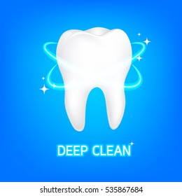 Dental care Tooth Concept. Illustration icon design.