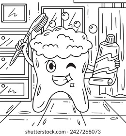 Dental Care Tooth Holding Brush and Toothpaste 