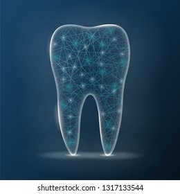 Dental Care Tooth Icon Isolated On A Background. Vector Illustration. Healthcare Concept.