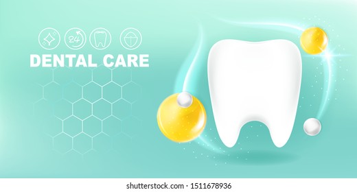 Dental care Tooth icon vector. Concept Protection.