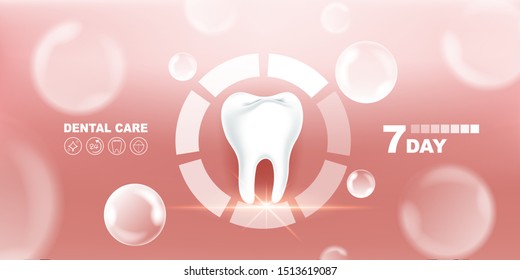 Dental care Tooth icon vector. Concept Protection.