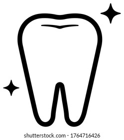 Dental care , Tooth related icons illustration / Healthy tooth