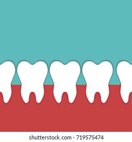 Dental Care Tooth with shadow Isolated On A Background. Realistic Vector Illustration. Healthcare stomatology and cleaning professional teeth illustration