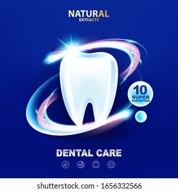 Dental care Tooth Vector Background Concept ToTal Care.