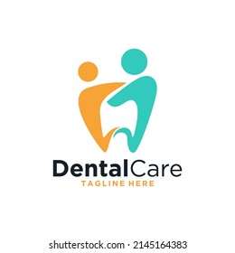 dental care with two people logo design