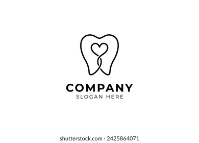 Dental Care Vector Abstract Illustration Logo Icon Design Template