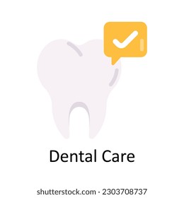 Dental Care vector Flat Icon Design illustration. Medical and Healthcare Symbol on White background EPS 10 File