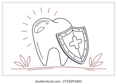 Cuidado dental Conjunto de Ilustración vectorial Odontología, Higiene dental, Salud bucal, Herramientas dentales