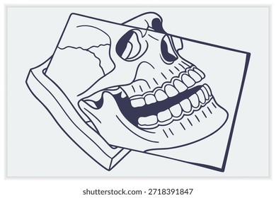 Cuidado dental Conjunto de Ilustración vectorial Odontología, Higiene dental, Salud bucal, Herramientas dentales