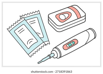 Cuidado dental Conjunto de Ilustración vectorial Odontología, Higiene dental, Salud bucal, Herramientas dentales