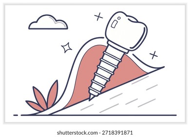 Cuidado dental Conjunto de Ilustración vectorial Odontología, Higiene dental, Salud bucal, Herramientas dentales