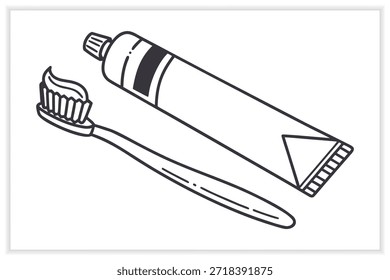 Cuidado dental Conjunto de Ilustración vectorial Odontología, Higiene dental, Salud bucal, Herramientas dentales