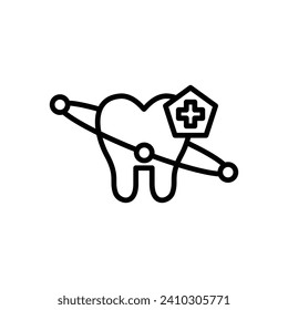 Dental Care Vector Line Icon Design