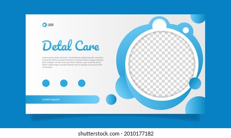 Dental care web banner template. - Vector.