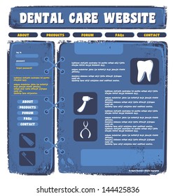 dental care web page template