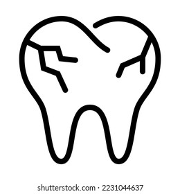 Dental caries or Tooth decay. Dental concept Vector illustration.  