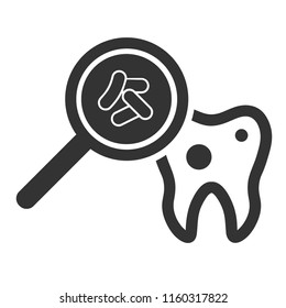 Dental caries. Tooth decay. Tooth icon. Vector