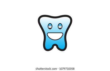 Dental cartoon smile kids logo