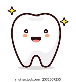 Dental a cartoon tooth cute vecter mascot medicine