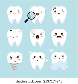 Dental a cartoon tooth cute vecter mascot medicine