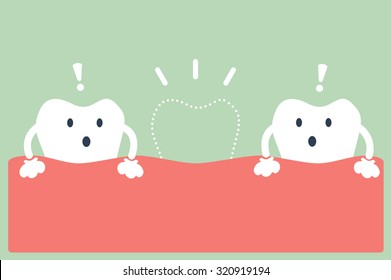 dental cartoon vector, missing tooth