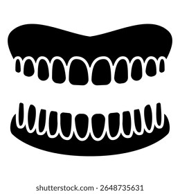 Dental Cast solid icon isolated on white