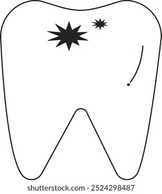 Icono de dientes de cepillado de cavidad dental