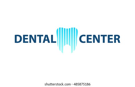 Dental center, stomatology logo element with tooth