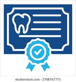 Elemento De Ícone De Certificado Dental Para Design