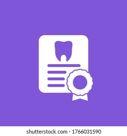 dental certificate icon for web