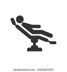 Dental chair icon black vector illustration