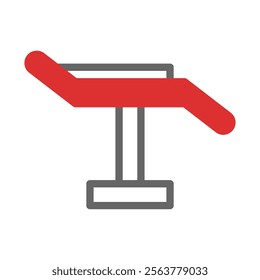 Dental chair icon. Concept of dentistry, dental care, and oral health.
