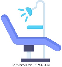 Dental Chair Icon Flat Vector Illustration