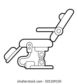 Dental chair icon. Outline illustration of dental chair vector icon for web