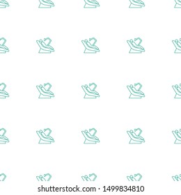 dental chair icon pattern seamless white background. Editable line dental chair icon. dental chair icon pattern for web and mobile.