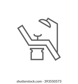 Dental Chair Line Icon.