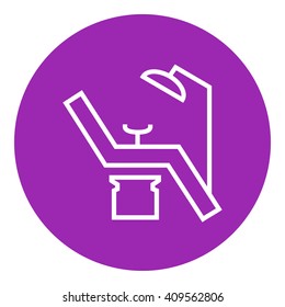 Dental chair line icon.
