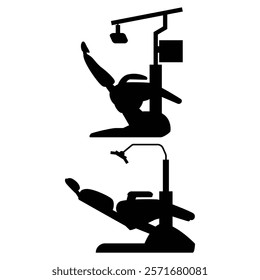 Dental Chair Silhouette in a Modern Clinic Setting