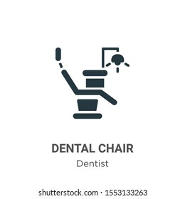 Dental chair vector icon on white background. Flat vector dental chair icon symbol sign from modern dentist collection for mobile concept and web apps design.