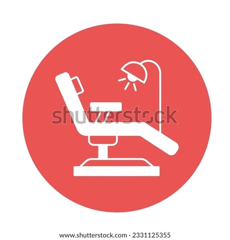 Dental chair Vector Icon with trendy background colors that can easily edit or modify

