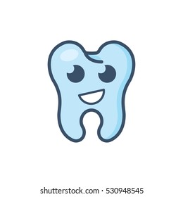 Dental Character Vector Logo Design Template Element