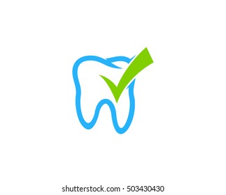 Dental Check Logo Design Template