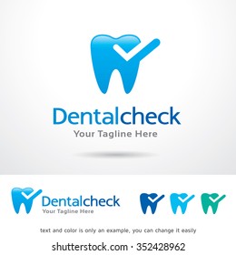 Dental Check Logo Template Design Vector