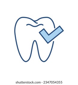 Dental Check Related Vector Icon. Dental Check sign. Isolated on White Background