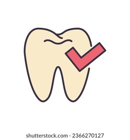 Dental Check Related Vector Icon. Dental Check sign. Isolated on White Background
