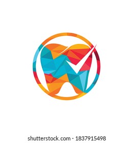 Dental Check vector logo design template. Health Dental logo design vector.