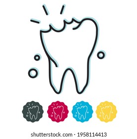 Dental Checkup with Cavities - Stock Icon as EPS 10 File
