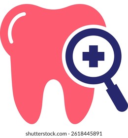 Dental Checkup Icon Fill Vector Illustration