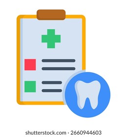 Ilustração de vetor plano do ícone do Dental Checkup